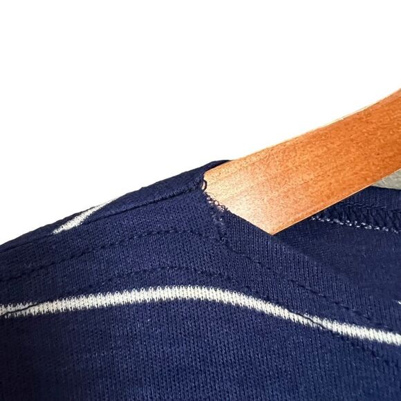 L.L.‎ Bean navy striped 3/4 sleeve dress. Size large - Picture 5 of 11